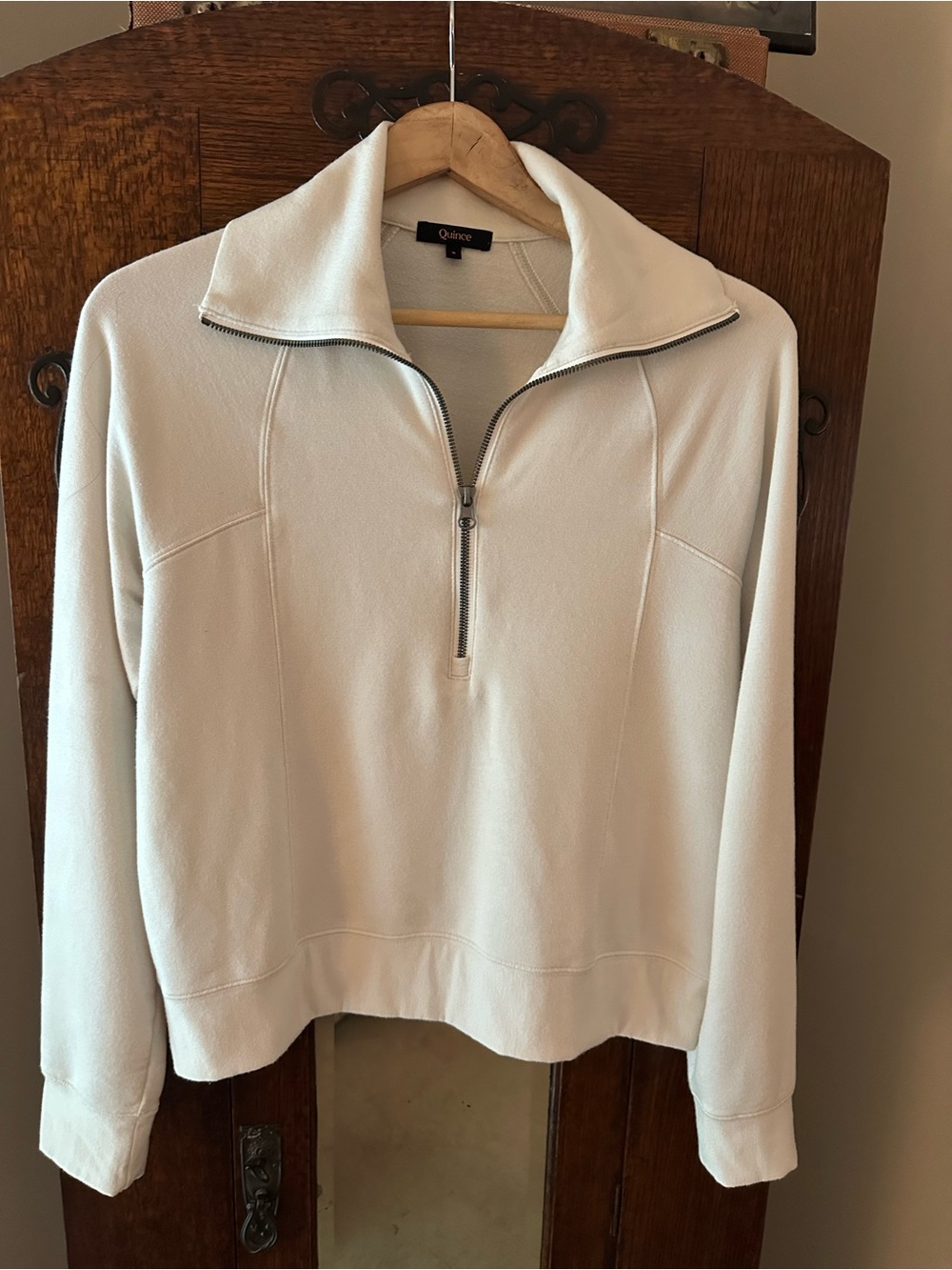 Quince CloudComfort Half-Zip Sweatshirt Size Small Athleisure Cozy - Picture 4 of 9